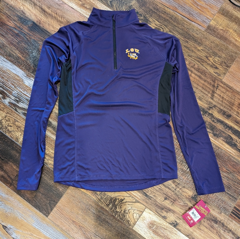 NWT Campus Heritage Collection LSU Half Zip Pullover